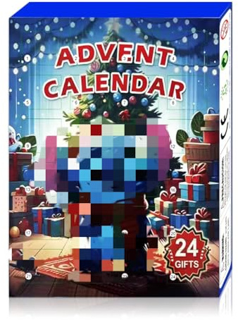 Adventskalender 2026, Stitch Weihnachtskalender mit 24 Figuren Kinder Adventskalender Weihnachten 24 Tage Weihnachts-Countdown Überraschungen Spielzeug zu Weihnachten für Jungen Mädchen