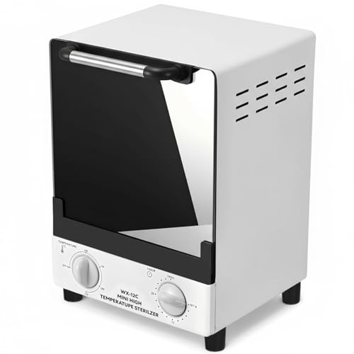 12L High Temperature Sterilizer, Double-layer High Temperature Steriliser, 30 Min Timer & 250° Adjustable Dry Heat Sterilizer for Nail Tools UK Plug
