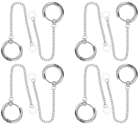 BESPORTBLE Lot de 8 Boucles D’oreilles Anti-perte Chaîne pour Écouteurs, Sangle Sécurisée pour Sport et Course, Cordon Léger et Confortable, Accessoires Compatibles pour Usage Extérieur