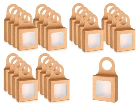 Akfldms Small Wine Bottle Box with Window, Hanging Gift Box Can Hold Empty Bottles, Decorations and Gifts