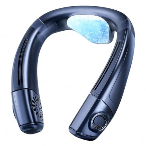 POAHNCU Ventilatore Portatile da Collo, Ventilatore indossabile per condizionatore d'aria portatile da collo 6000mAh,per Interni ed Esterni