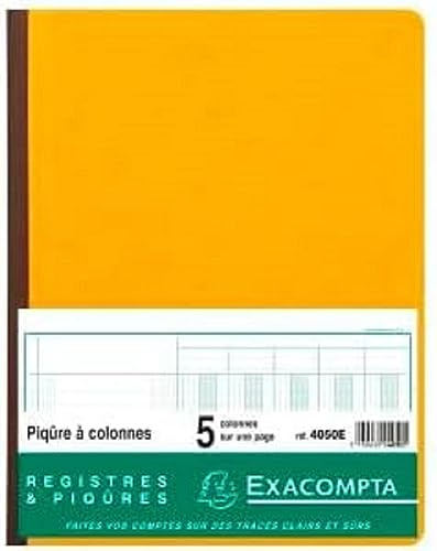 Exacompta Piqûre, 5 colonnes sur 1 page, 31 lignes, 80 pages