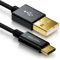 deleyCON 1m USB-C Cable - Cable de Carga Cable de Datos - Nylon + Metal Plug - USB C a USB A - Compatible con Apple Samsung Google Huawei Xiaomi Tablet Laptop PC - Negro