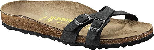 BIRKENSTOCK ALMERE CIABATTE DONNA sandali zoccoli NARROW (35 EU, BRUSHED BLACK)
