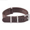 VINBAND NBAND Unisex ZULU Nylon Uhrenarmband mit Edelstahl Silberne Schnalle 22mm Braun