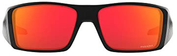 Oakley Sunglasses for Men - OO9231 Heliostat Rectangular Sunglasses PRIZM Lenses - Polished Black/PRIZM Ruby - Size 61