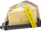 XIZHI Set of 50 Cake Slice Container Cheesecake Cake Slice Container Holder Transparent Plastic Cakes Box (Black)
