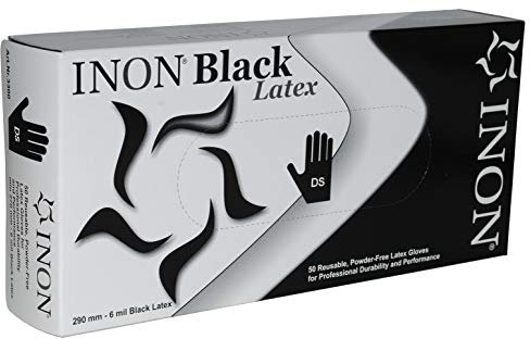 Black Latex Gloves - schwaze Latex Handschuhe extra Soft extra stark (S)