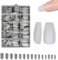 Nageltips 240 Stück- Full Cover Soft Gel Tip, ZAHRVIA No-File Nagelspitzen Kurze Pre-Buff PMMA Harz Nagel Nails Tips in 15 Größen Ballerina