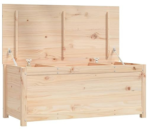 vidaXL Storage Box 110x50x45.5 cm Solid Wood Pine