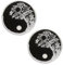 2 Stück Buddhistischer Zen Yin Yang Baum Patches mit Verschluss, Taktische Militär Moral Appliques Emblem Abzeichen Patch zum Rucksack kleidung Jacken Jeans Hut Weste Buddhisten