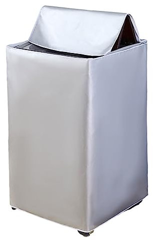 Odot Funda Lavadora de Carga Superior Funda, Lavadora Exterior Impermeable con Cremallera para Lavadora y Secadora de Carga Superior (Plata,S Capacidad ~ 7KG)