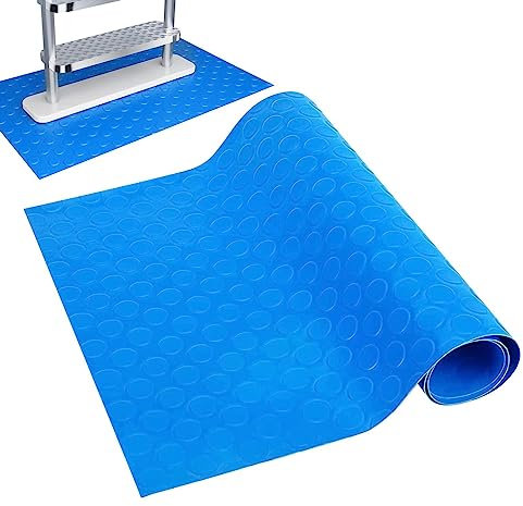 Zankie Tapis d'Piscine pour piscines Hors Sol - 60 cm x 23 cm/ 23 x 9 Pouces Tapis Protection pour Piscine avec Texture antidérapante, Doublure sécurité pour Tapis Piscine