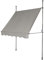 SVITA Klemmmarkise Balkonmarkise Sonnenschutz Markise Handkurbel ohne Bohren 300x150x220-300 cm (BxTxH) Hellgrau