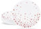 ZVK Assiettes de fête, Lot de 24 Assiettes en papier jetables 18cm, Blanc avec feuille d’or rose Vaisselle de fête