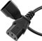 Sonero® Extensión de Cable de alimentación Euro, Cable de alimentación para electrodomésticos, Enchufe IEC C13 a Toma IEC C14, 1,00 m, Negro