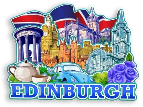 Quwsne Refrigerator Magnet Edinburgh UK Fridge Magnet City Travel Souvenirs Tourist Gifts 3D Classic Landmarks Handmade Crafts Home Decoration -1441, QS-WC-1441