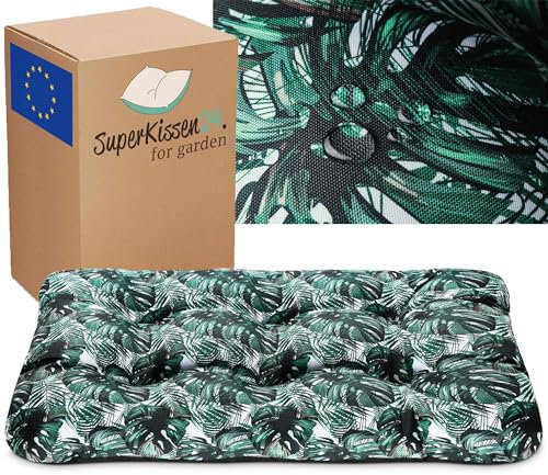 SuperKissen24. Sitzkissen Bankkissen Bankauflage für Gartenbank - 100x50 cm - Outdoor und Indoor - Exotic