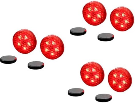 iplusmile 3sets Rear Light Led Battery Red Flashing Car Door Collision Warning Light Led Safety Feature 2pcs*3
