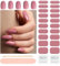 Wahrshei Unghie Gel Adesive UV | Rose Pink Smalto Adesivo Gel UV | 20 PCS Pellicola per Unghie Autoadesiva | Adesivi per unghie in gel, Impacchi di Smalto Gel per Unghie