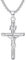 Milacolato 925 Sterling Silber Kreuz Anhänger Jesus Kreuz Halskette für Männer Damen Christliches Kreuz Amulett Religiöser Schmuck Heilige Schutzkette