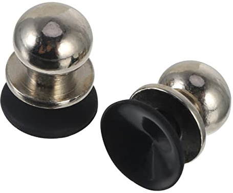 NUOBESTY 2pcs Universal Detachable Game Joystick Buttons for Mobile Phones and Tablets, Silver Copper and Silicone Material, for Playing Games with Large Responsive Controls