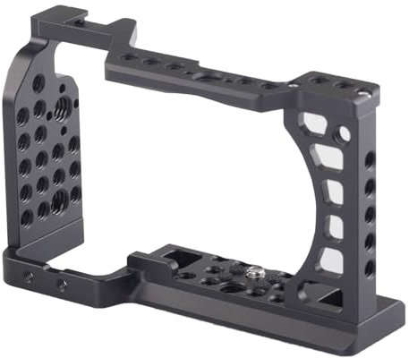 VIVIWI Cage pour appareil photo reflex numérique A6400 A6300 A6100 Cadre en aluminium pour vidéofilm et support stabilisateur