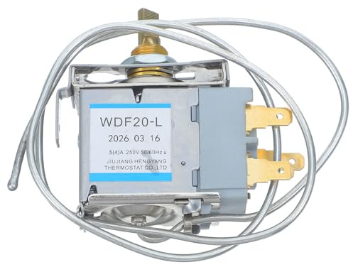 TOMETURE Thermostat de remplacement universel pour congélateur : Thermostat de contrôle de température à 3 broches - Manomètre mécanique pour système de refroidissement de réfrigérateur, pour