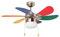 Orbegozo CC 65085 - Ventilador de techo con luz, 6 palas multicolor, diámetro 85 cm, potencia de 45 W, 3 velocidades