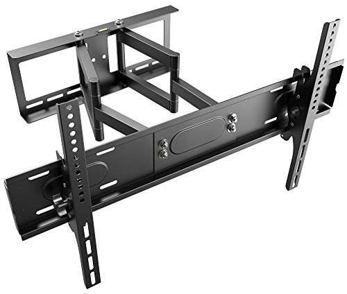 RICOO TV Wandhalterung Fernseher Halterung Fernsehhalterung für Wand für 42-75 Zoll Universal Smart Flach Curved Schwenkarm R08-XL Schwenkbar Neigbar Fernseh-Arm bis 75 Kg & VESA 600 (400) x 400 mm