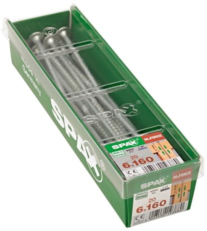 SPAX T-Star Timber Construction Screws WIROX 6 x 160mm - Pack of 20
