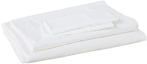 Nautica Bettwäsche-Set für Queensize-Bett, Baumwoll-Perkal-Bettwäsche-Set, frisch und kühl, leicht und atmungsaktiv (Weiß, Queen-Size-Bett)