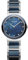 BERING Damen Quarz Uhr | Armbanduhr 29 mm silbernes Edelstahlgehäuse und blaues Zifferblatt | Edelstahlband mit Keramikelementen | 5 ATM | 10729-787