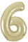 Gold Number 6 Shaped Large Foil Balloon (86cm) 1 Piece - Perfect for Birthday Parties and Special Events