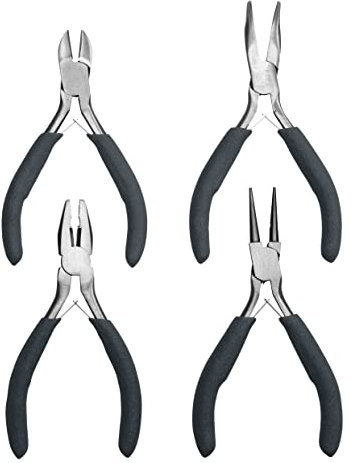 kwb Electronics Pliers Set 4-Part 369890 (self-opening, handy, basic equipment)