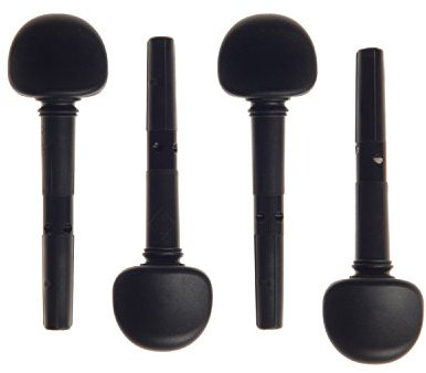 Wittner 270111MO4, Set mit 4 Violin Feinstimmwirbeln, für 4/4-3/4 Violine, Ø 8,6/1:30, schwarz, 4er Pack, Made in Germany