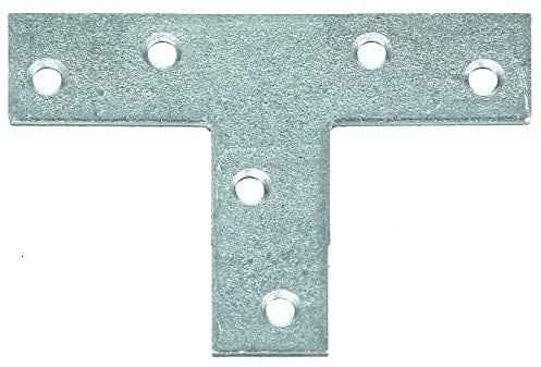 Alberts 847708 Flachverbinder | T-Form | sendzimirverzinkt | 70 x 50 x 16 mm | 50er Set