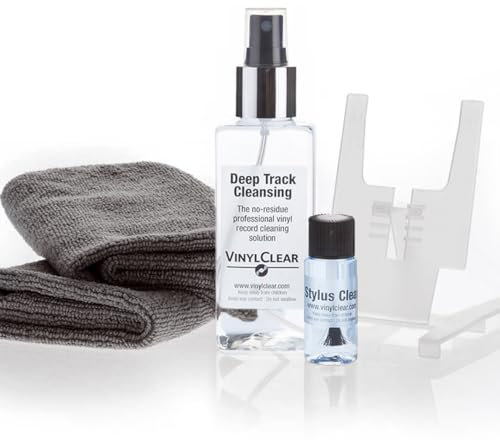 Kit de Nettoyage et d'entretien pour disques vinyles (150ml) avec Chiffons Microfibre