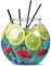 Bar Drinkstuff CL-325007 Plastic Cocktail Fish Bowl, Single, 3L, 185mm Diameter