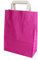 Papiertragetaschen mit Flachhenkel 18 + 8 x 22 cm (200 Stück, PINK)