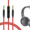 Geekria QuickFit Cable de Audio con Micrófono Compatible con Sony MDR-XB950BT XB650BT WH-1000XM5,XB910N Auriculares,3.5mm Cable Estéreo de Repuesto con Micrófono en línea y Control de Volumen(1.2m)