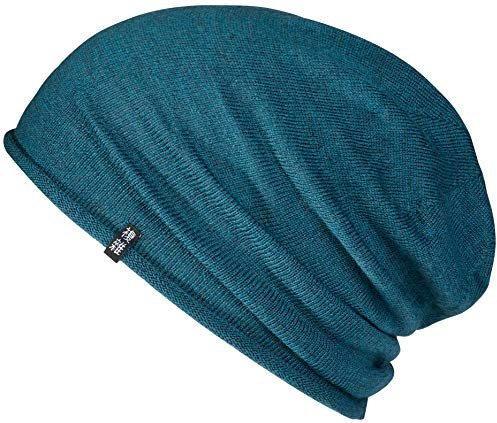 Enter the Complex® Leichte Merino Mütze, Einlagig Gestrickte Slouch Beanie, 100% Merino Wolle, Damen und Herren, Petrol