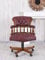 Englischer Chefsessel Bürostuhl Chesterfield Bürosessel Mahagoni Ledersessel Braun mar144 Palazzo Exklusiv