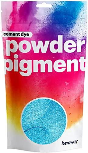 Hemway Cement Dye Powder Pigment Concrete Color Render Mortar Pointing Powdered Brick Toner Plaster - Metallic Ocean Blue - 50g / 1.75oz