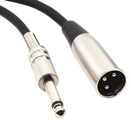 Devinal Unsymmetrischer XLR-Stecker auf 1/4-Zoll-TS-Mono-Stecker, Audio-Stecker, 6,35 mm auf XLR-Kabel für Verstärker, Instrumente usw. [3 m]