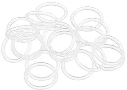 sourcing map 20St Silikon O-Ring VMQ Versiegelung Dichtring 15mm AD 11mm ID 2mm Breite Weiß