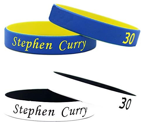 Basketball Stern Unterschrift doppelte Farbe Fans Armbänder Sport absorbieren Schweiß Silikon Armband 4 Stück (SC-30)