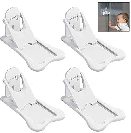iwobi Cerrojo de Puerta corredera para Seguridad Infantil, Bloqueo de Seguridad para Bebés, Cierre Seguridad para Niño, Cerradura de Seguridad para Patio, Armario, Puerta corredera de Ducha