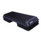 GORILLA SPORTS® Aerobic Steppbrett - mit 3 Stufen Höhenverstellbar, 10cm, 15cm, 20cm, rutschfest, bis 200kg, Schwarz/Grau - Stepper Fitness, Stepbench, Step Brett, für Zuhause, Trainingsgerät