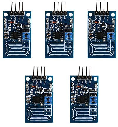 Hakeeta 5pcs Capacitive Touch Dimmer Stepless Dimming PWM Control Panel LED Dimmer Switch Module, 2.4-5V